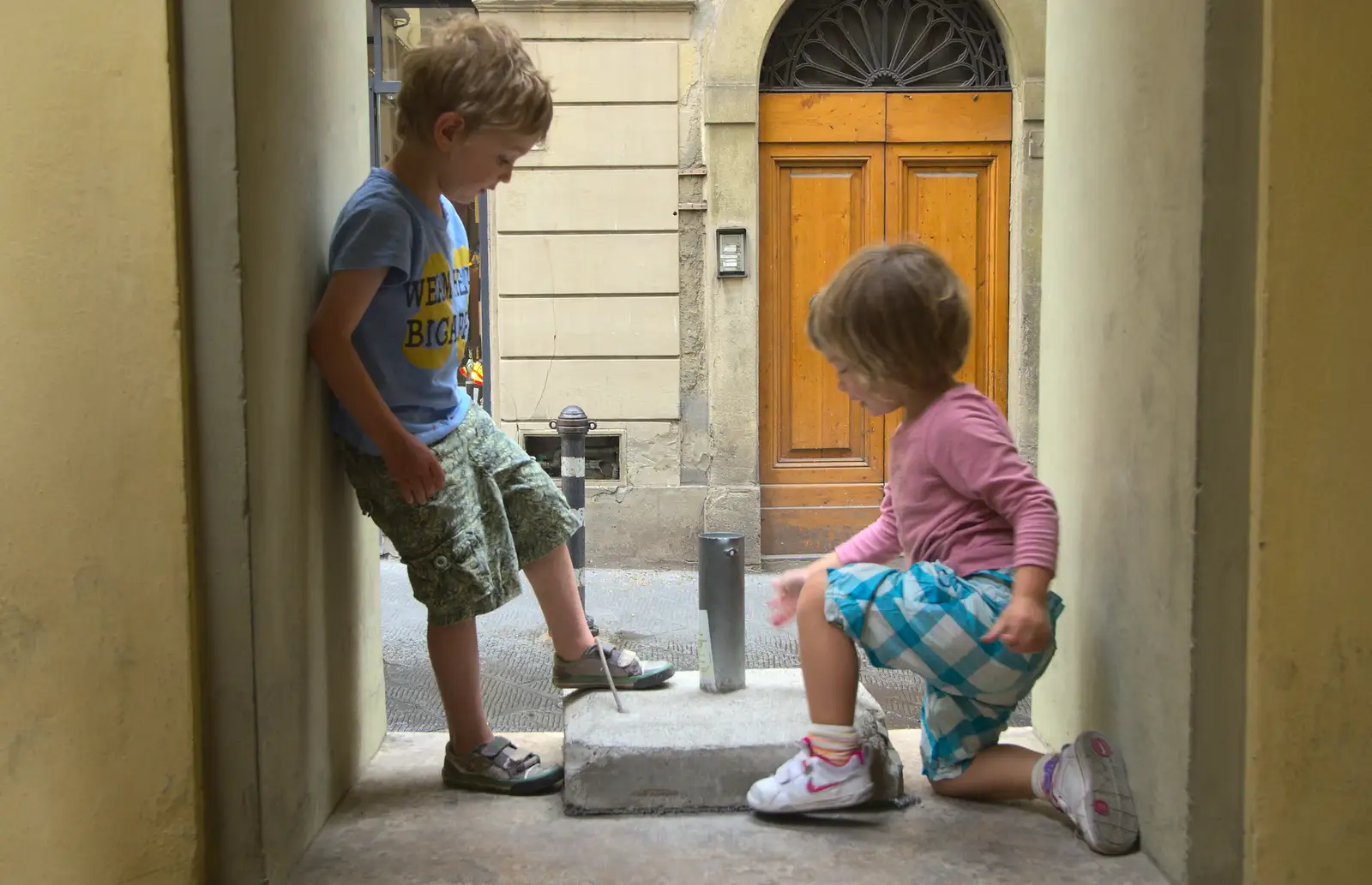 Fred hangs out with Sofia, from Marconi, Arezzo and the Sagra del Maccherone Festival, Battifolle, Tuscany - 9th June 2013