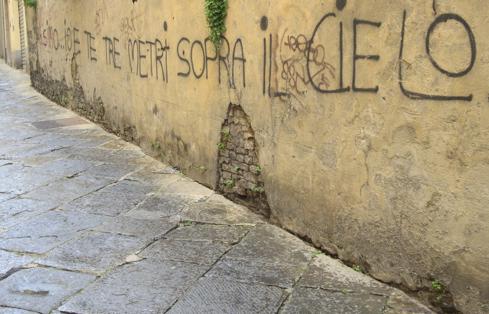 Marconi, Arezzo and the Sagra del Maccherone Festival, Battifolle, Tuscany - 9th June 2013: Italian graffiti