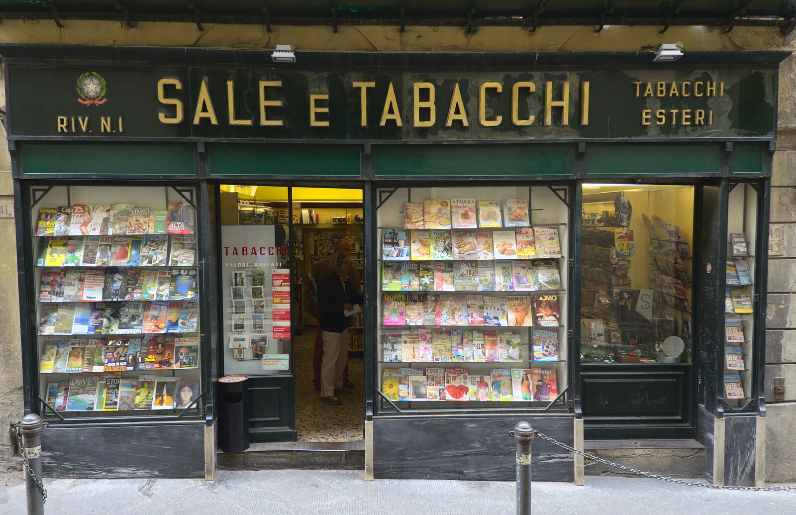 Marconi, Arezzo and the Sagra del Maccherone Festival, Battifolle, Tuscany - 9th June 2013: A nice old-fashioned tabacco shop