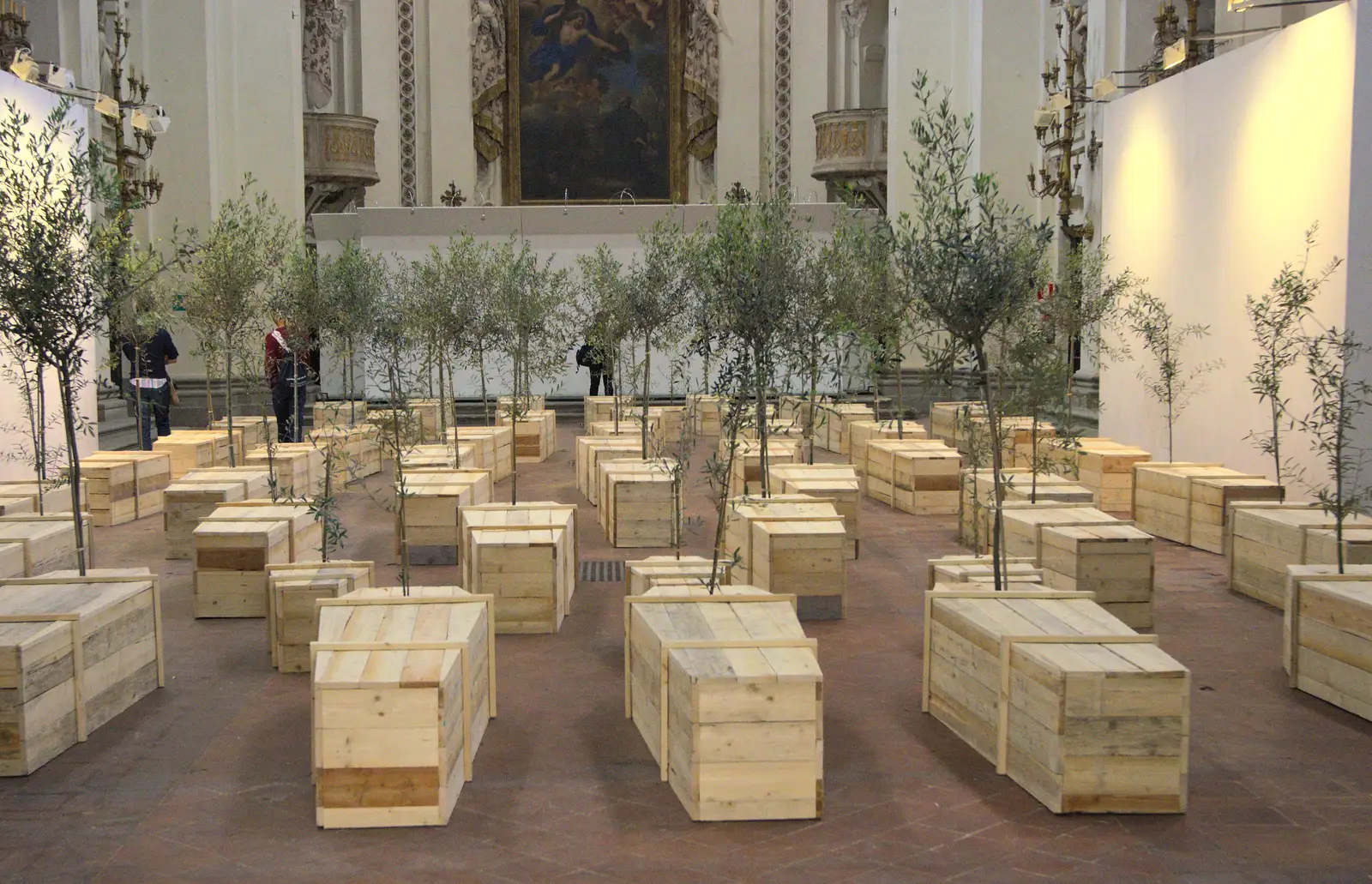 Some more art installation: coffins and trees, from Marconi, Arezzo and the Sagra del Maccherone Festival, Battifolle, Tuscany - 9th June 2013