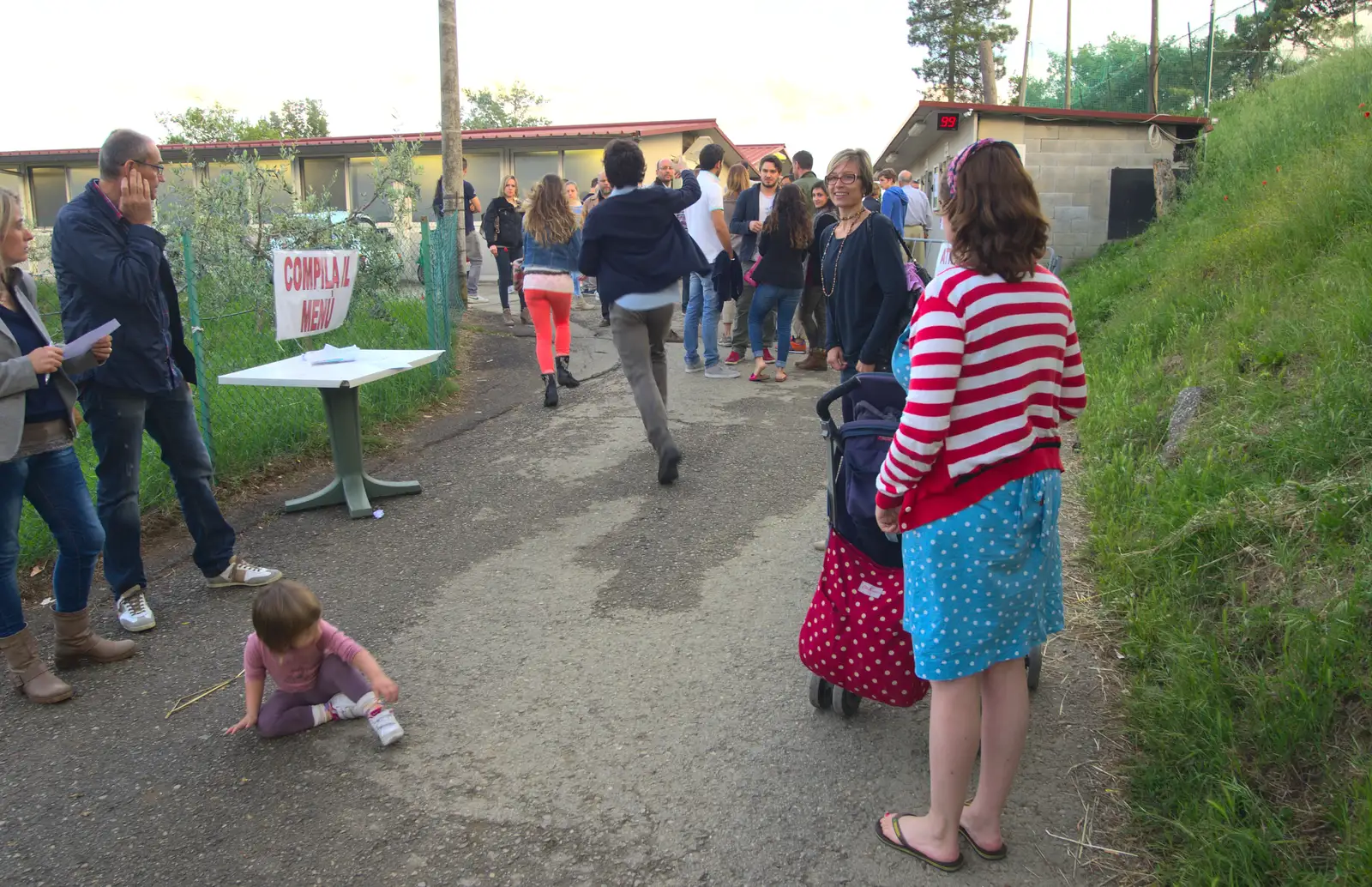 We queue up at the Sagre del Maccherone festival, from Marconi, Arezzo and the Sagra del Maccherone Festival, Battifolle, Tuscany - 9th June 2013