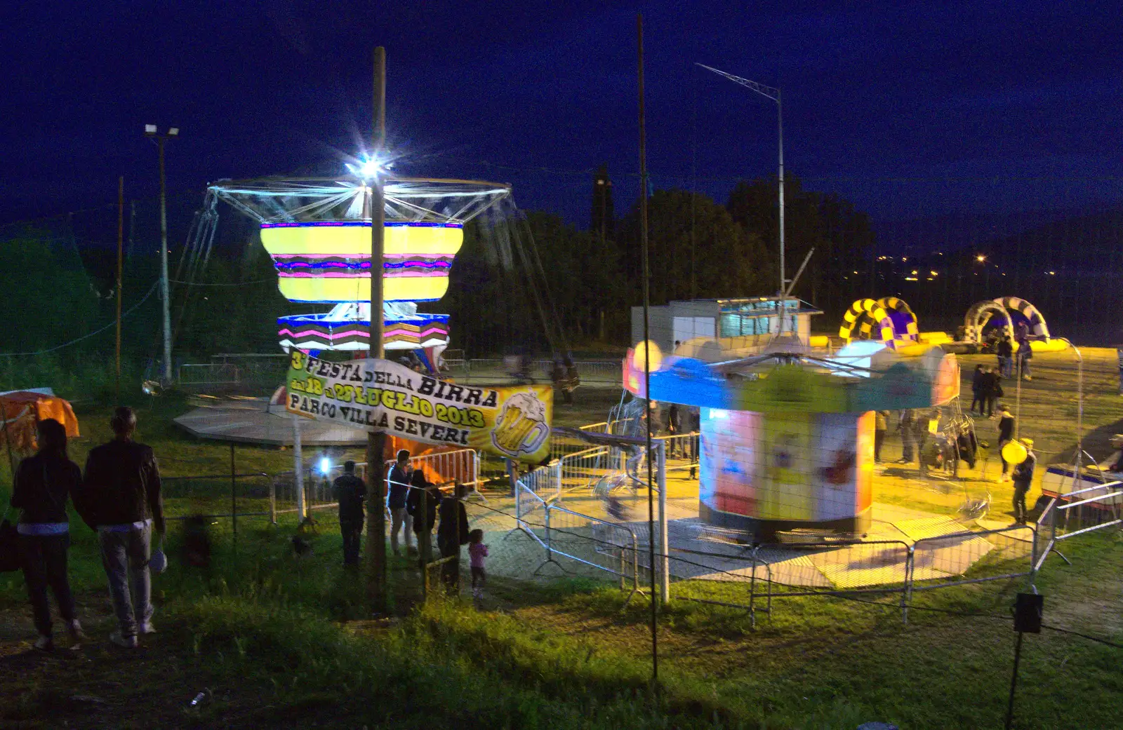 There's a mini funfair nearby, from Marconi, Arezzo and the Sagra del Maccherone Festival, Battifolle, Tuscany - 9th June 2013