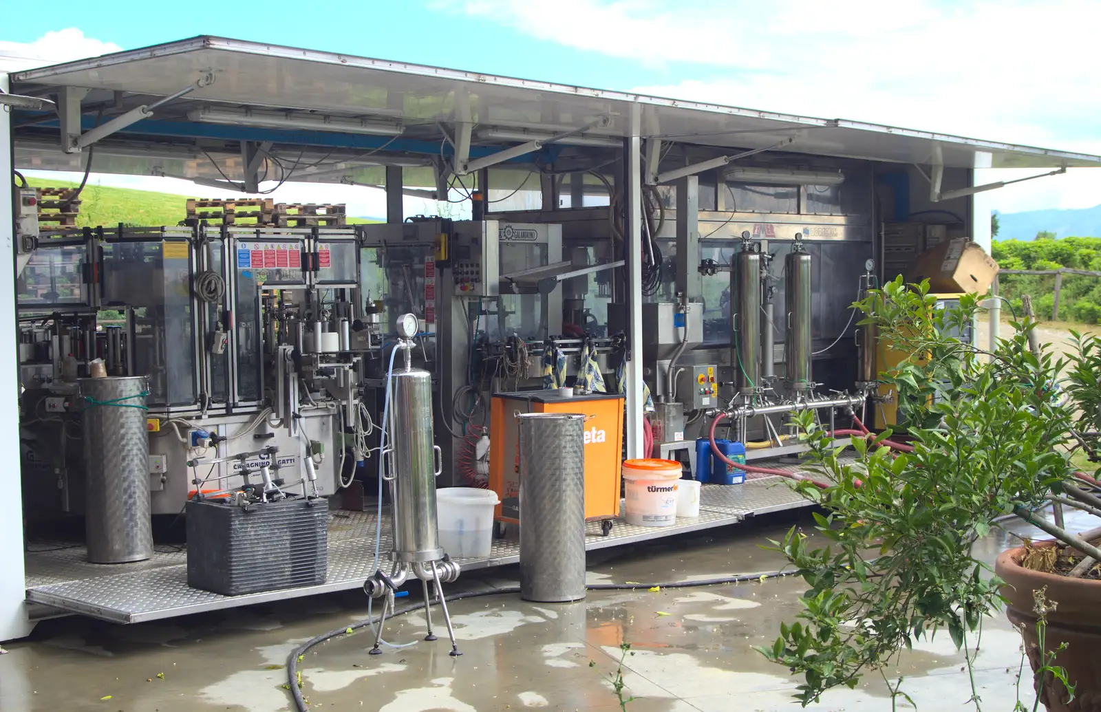 The winery has a cool mobile bottling line, from A Tuscan Winery and a Trip to Siena, Tuscany, Italy - 10th June 2013