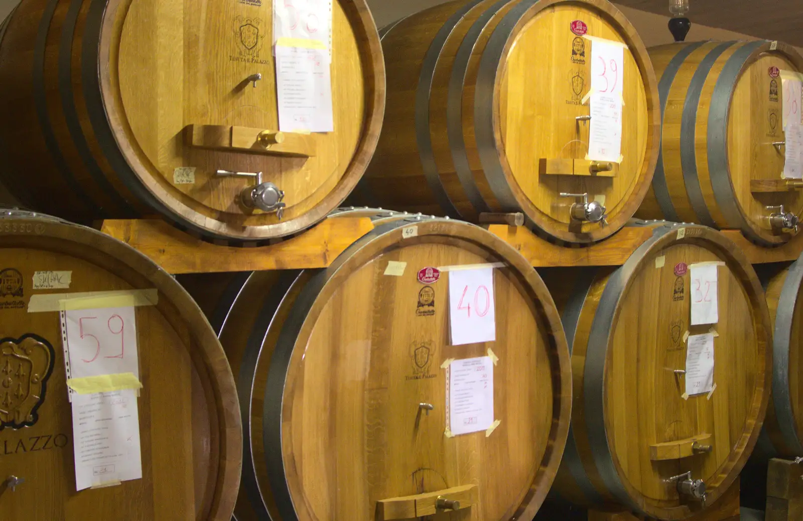 Brand-new oak barrels, from A Tuscan Winery and a Trip to Siena, Tuscany, Italy - 10th June 2013