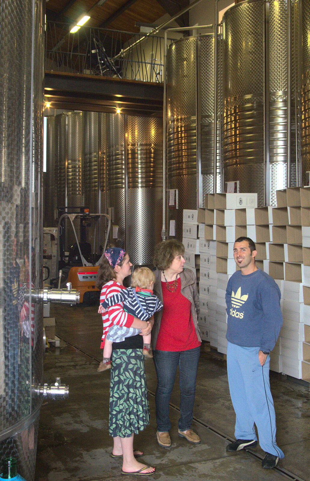 A Tuscan Winery and a Trip to Siena, Tuscany, Italy - 10th June 2013: We're surrounded by 150,000 litre fermentation tanks