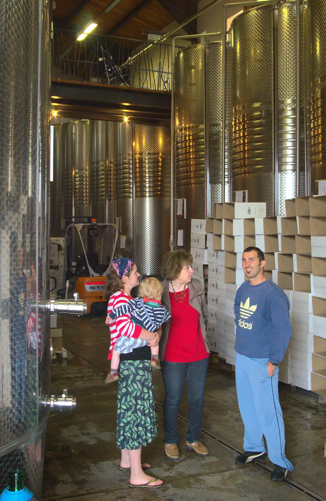 We're surrounded by 150,000 litre tanks, from A Tuscan Winery and a Trip to Siena, Tuscany, Italy - 10th June 2013