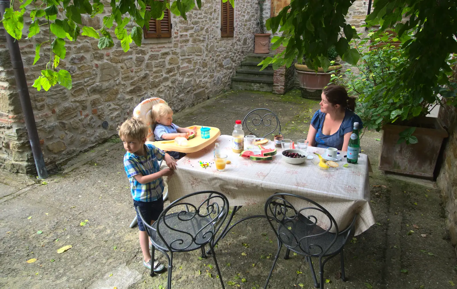 The breakfast table, from A Tuscan Winery and a Trip to Siena, Tuscany, Italy - 10th June 2013