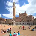 A dramatic fish-eye view of the Piazza del Campo, A Tuscan Winery and a Trip to Siena, Tuscany, Italy - 10th June 2013