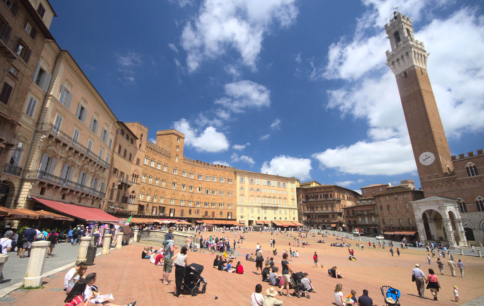 A Tuscan Winery and a Trip to Siena, Tuscany, Italy - 10th June 2013: Another fish-eye of the piazza
