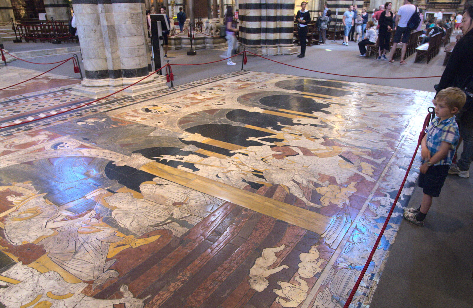 A Tuscan Winery and a Trip to Siena, Tuscany, Italy - 10th June 2013: Fred looks at floor marbles