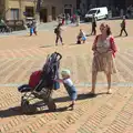 Harry pushes his own buggy around, A Tuscan Winery and a Trip to Siena, Tuscany, Italy - 10th June 2013