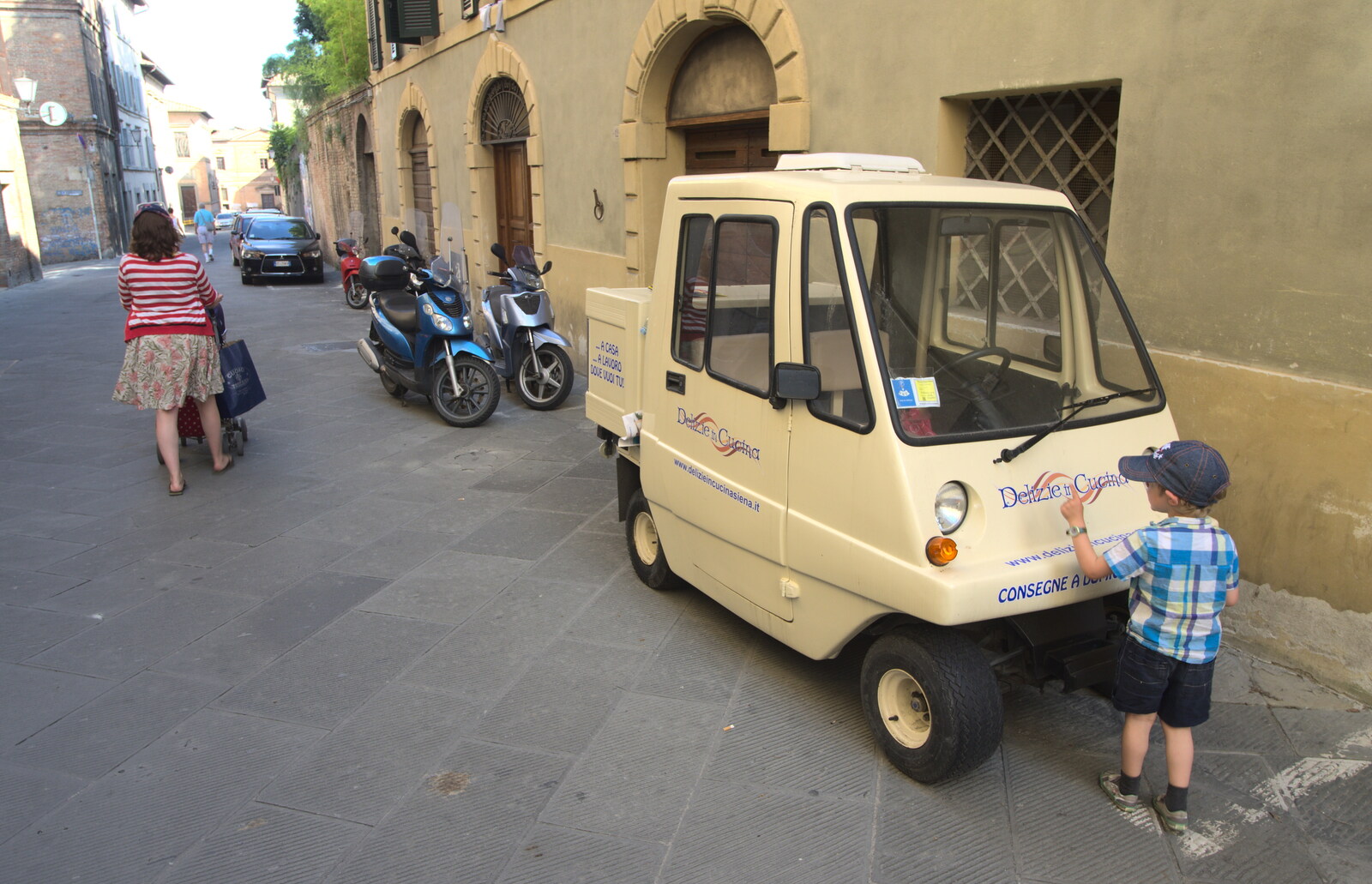 A Tuscan Winery and a Trip to Siena, Tuscany, Italy - 10th June 2013: Fred pokes a municipal buggy