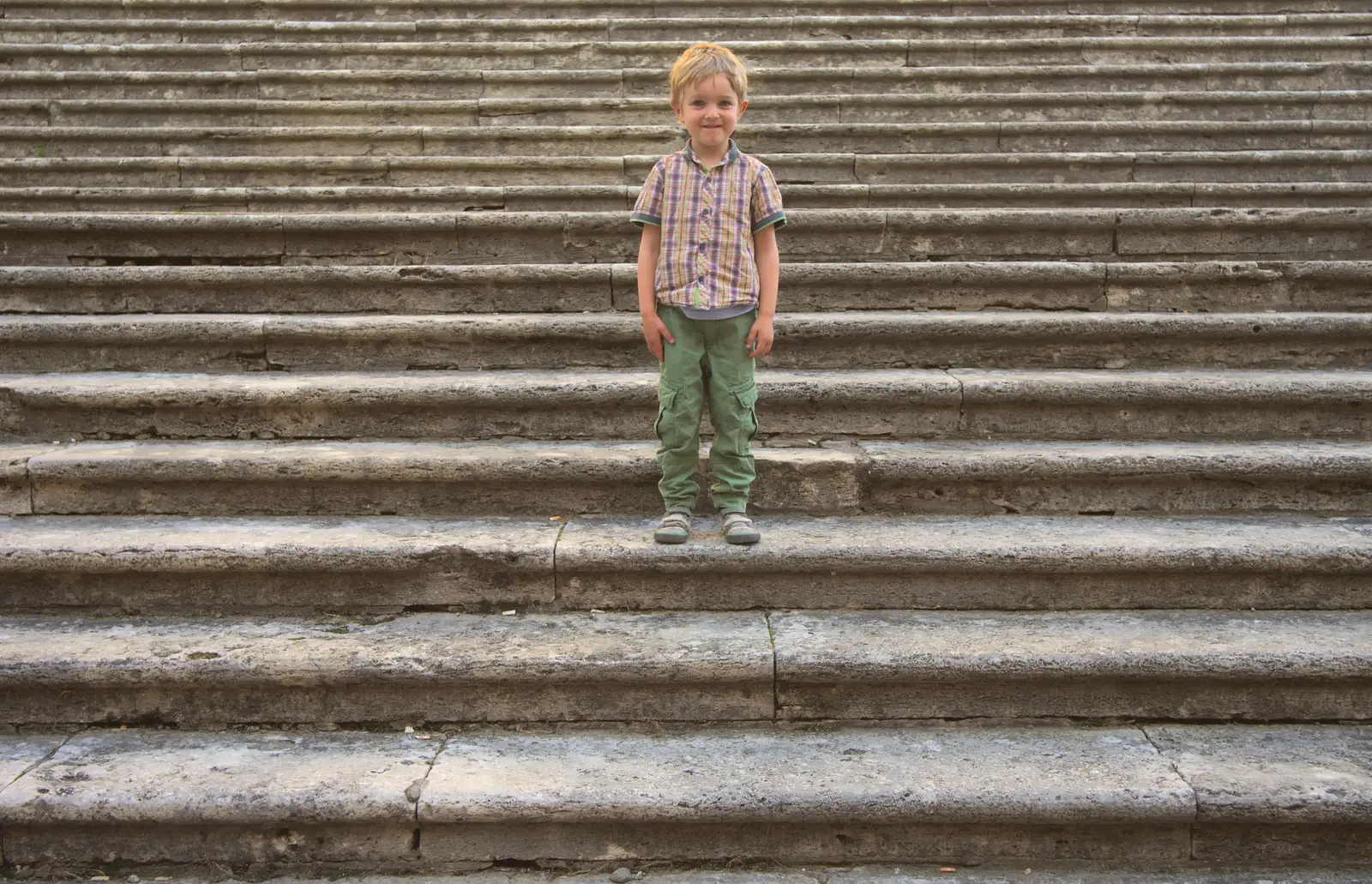 Fred on the steps of the big church in Arezzo, from Italian Weddings, Saracens and Swimming Pools, Arezzo, Tuscany - 12th June 2013