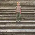 Fred on the steps of the big church in Arezzo, Italian Weddings, Saracens and Swimming Pools, Arezzo, Tuscany - 12th June 2013