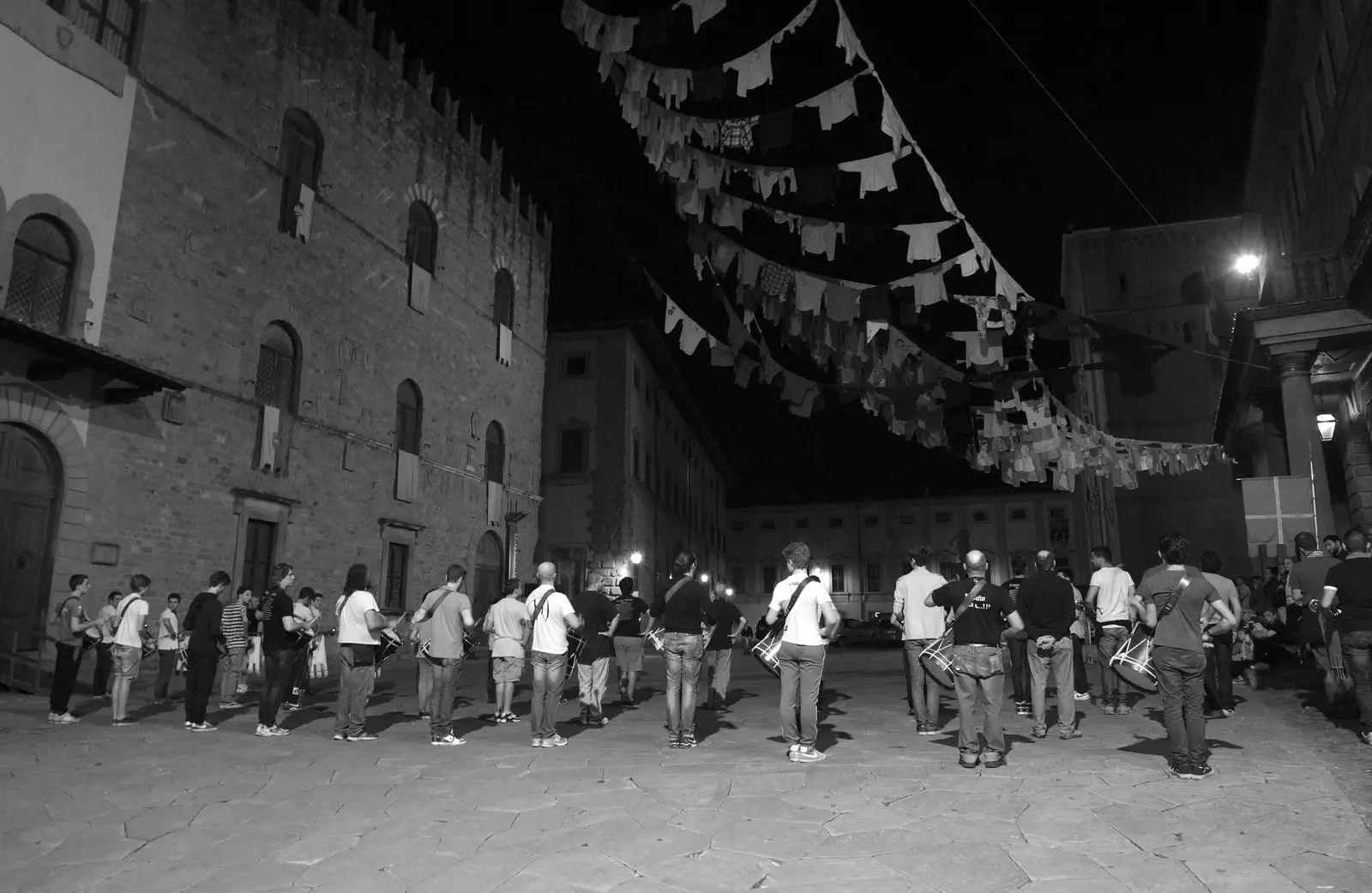 Drums in the square, from Italian Weddings, Saracens and Swimming Pools, Arezzo, Tuscany - 12th June 2013