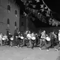 The drummers march off, Italian Weddings, Saracens and Swimming Pools, Arezzo, Tuscany - 12th June 2013