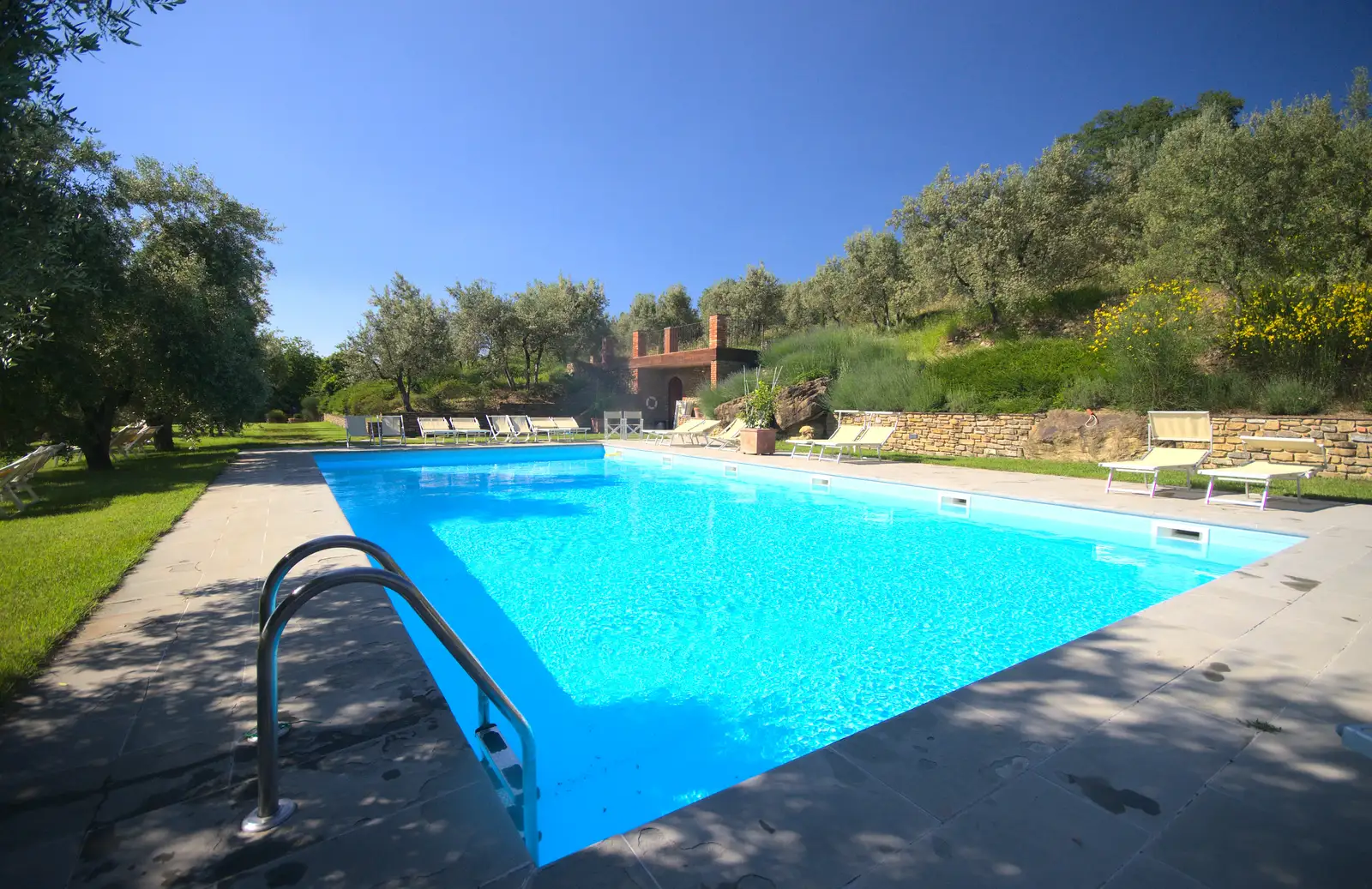 Our nice, but very cold, swimming pool, from Italian Weddings, Saracens and Swimming Pools, Arezzo, Tuscany - 12th June 2013