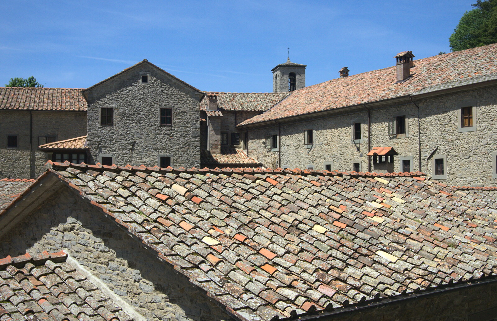 The pantile roofs of La Verna from La Verna Monastery and the Fireflies of Tuscany, Italy - 14th June 2013
