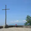 A wooden cross on the hill, La Verna Monastery and the Fireflies of Tuscany, Italy - 14th June 2013