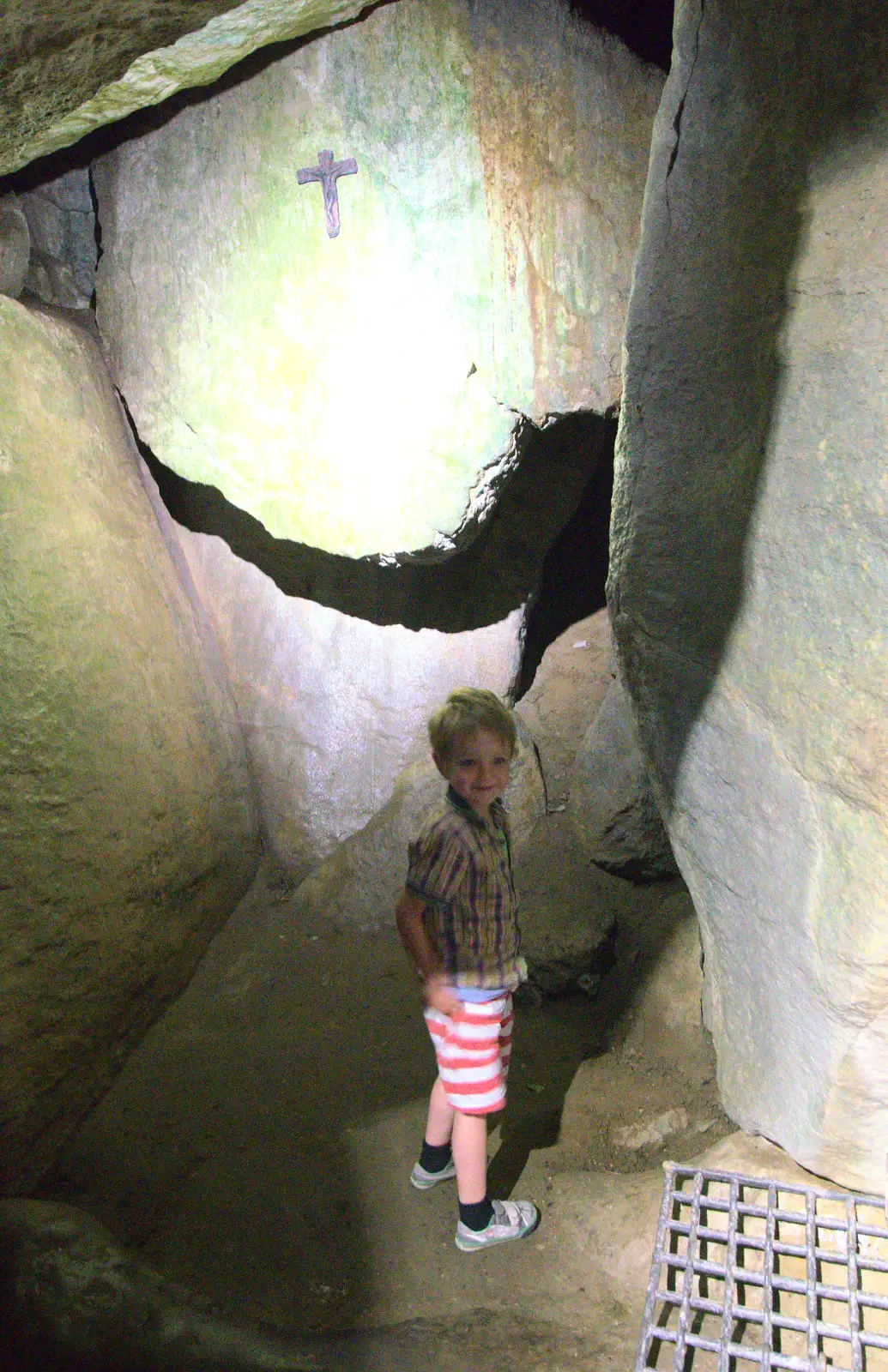 Fred in a cave, from La Verna Monastery and the Fireflies of Tuscany, Italy - 14th June 2013