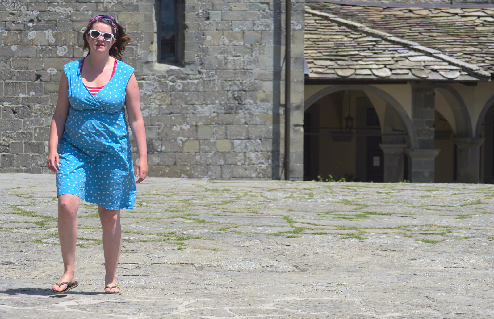 Isobel walks back from the bogs from La Verna Monastery and the Fireflies of Tuscany, Italy - 14th June 2013