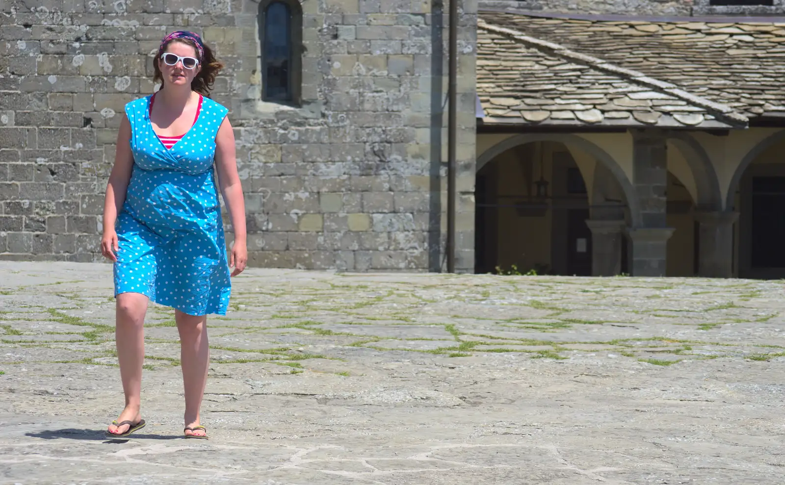 Isobel walks back from the bogs, from La Verna Monastery and the Fireflies of Tuscany, Italy - 14th June 2013