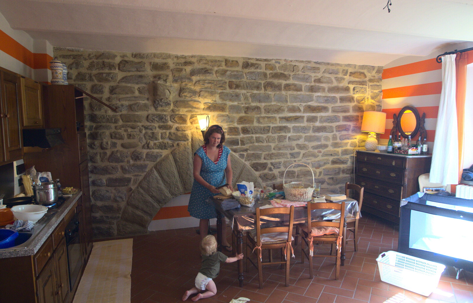Isobel prepares some lunch from La Verna Monastery and the Fireflies of Tuscany, Italy - 14th June 2013