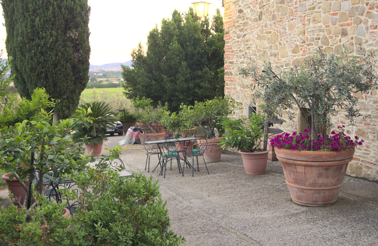 The giant pots of Il Palazzo from La Verna Monastery and the Fireflies of Tuscany, Italy - 14th June 2013
