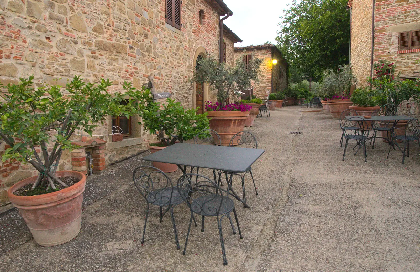 Garden benches, from La Verna Monastery and the Fireflies of Tuscany, Italy - 14th June 2013