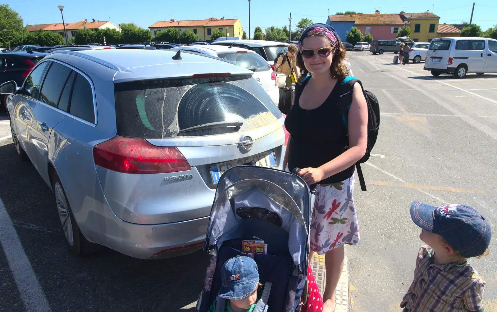 At the Hertz depot at Pisa airport, from La Verna Monastery and the Fireflies of Tuscany, Italy - 14th June 2013