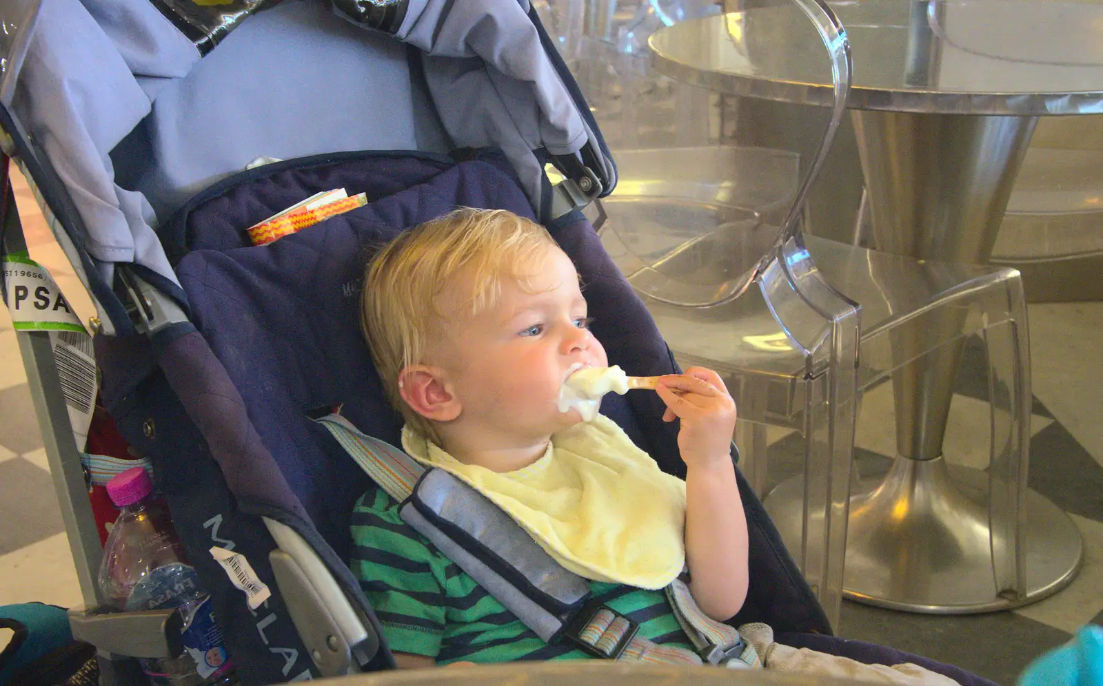 Harry chomps on a a gelato-on-a-stick, from La Verna Monastery and the Fireflies of Tuscany, Italy - 14th June 2013