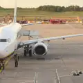 A Ruinair 737-800 retracts its front steps, La Verna Monastery and the Fireflies of Tuscany, Italy - 14th June 2013