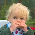 Harry eats something, La Verna Monastery and the Fireflies of Tuscany, Italy - 14th June 2013