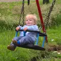 Harry has a swing, Thrandeston Pig Roast and Tractors, Thrandeston Little Green, Suffolk - 23rd June 2013