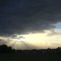 Crepuscular rays over Fair Green, Thrandeston Pig Roast and Tractors, Thrandeston Little Green, Suffolk - 23rd June 2013