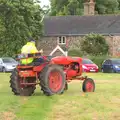 The first vintage tractor arrives, Thrandeston Pig Roast and Tractors, Thrandeston Little Green, Suffolk - 23rd June 2013