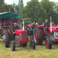 More tractors line up in the rain, Thrandeston Pig Roast and Tractors, Thrandeston Little Green, Suffolk - 23rd June 2013