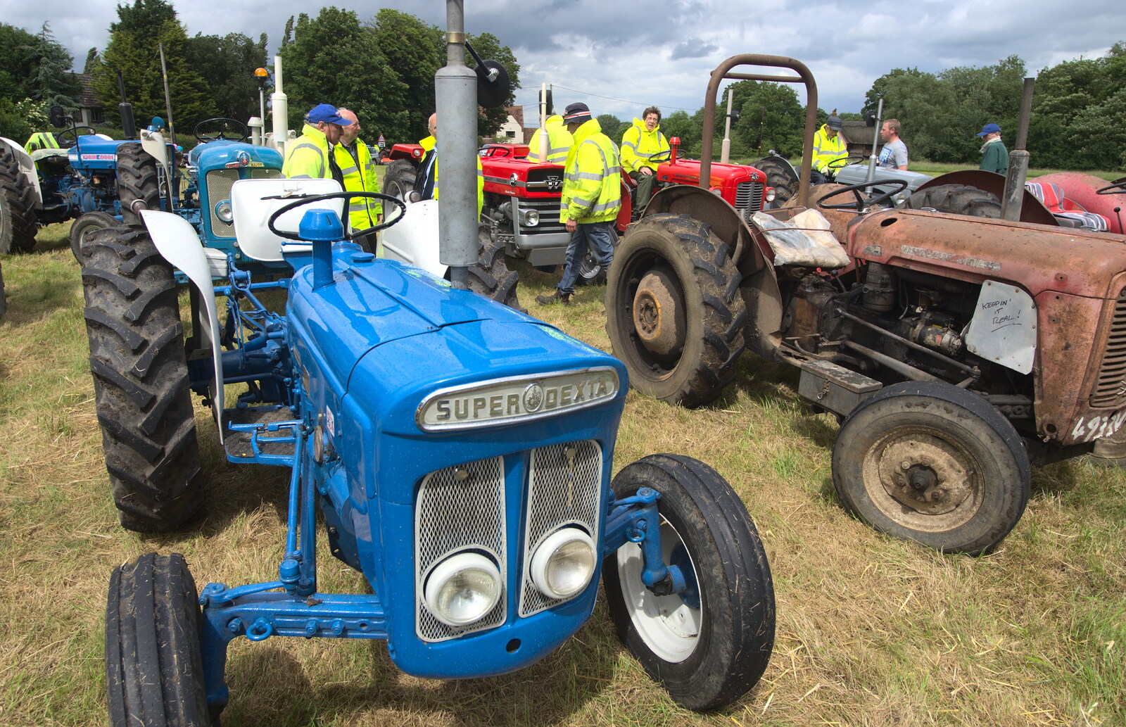 A 'Super Dexta' tractor from Thrandeston Pig Roast and Tractors, Thrandeston Little Green, Suffolk - 23rd June 2013