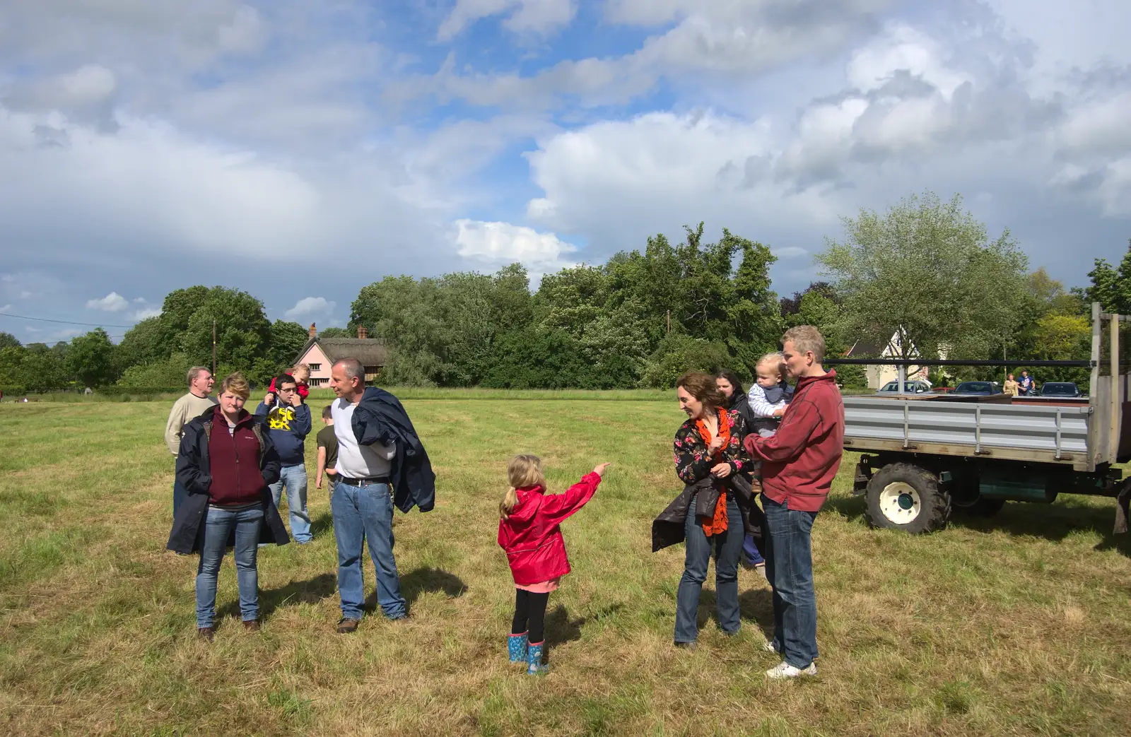 The weather clears up a bit, from Thrandeston Pig Roast and Tractors, Thrandeston Little Green, Suffolk - 23rd June 2013