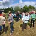 The ladies line up for a pull, Thrandeston Pig Roast and Tractors, Thrandeston Little Green, Suffolk - 23rd June 2013