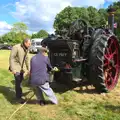 A rope is hitched up to the engine Oliver, Thrandeston Pig Roast and Tractors, Thrandeston Little Green, Suffolk - 23rd June 2013