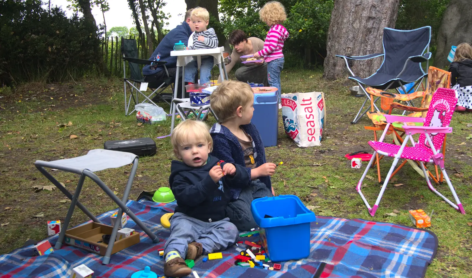 Harry and Fred play Lego, from Petrol Station Destruction, and a Cliff House Camping Trip, Southwark and Dunwich, Suffolk - 30th June 2013