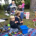 Harry and Fred play Lego, Petrol Station Destruction, and a Cliff House Camping Trip, Southwark and Dunwich, Suffolk - 30th June 2013