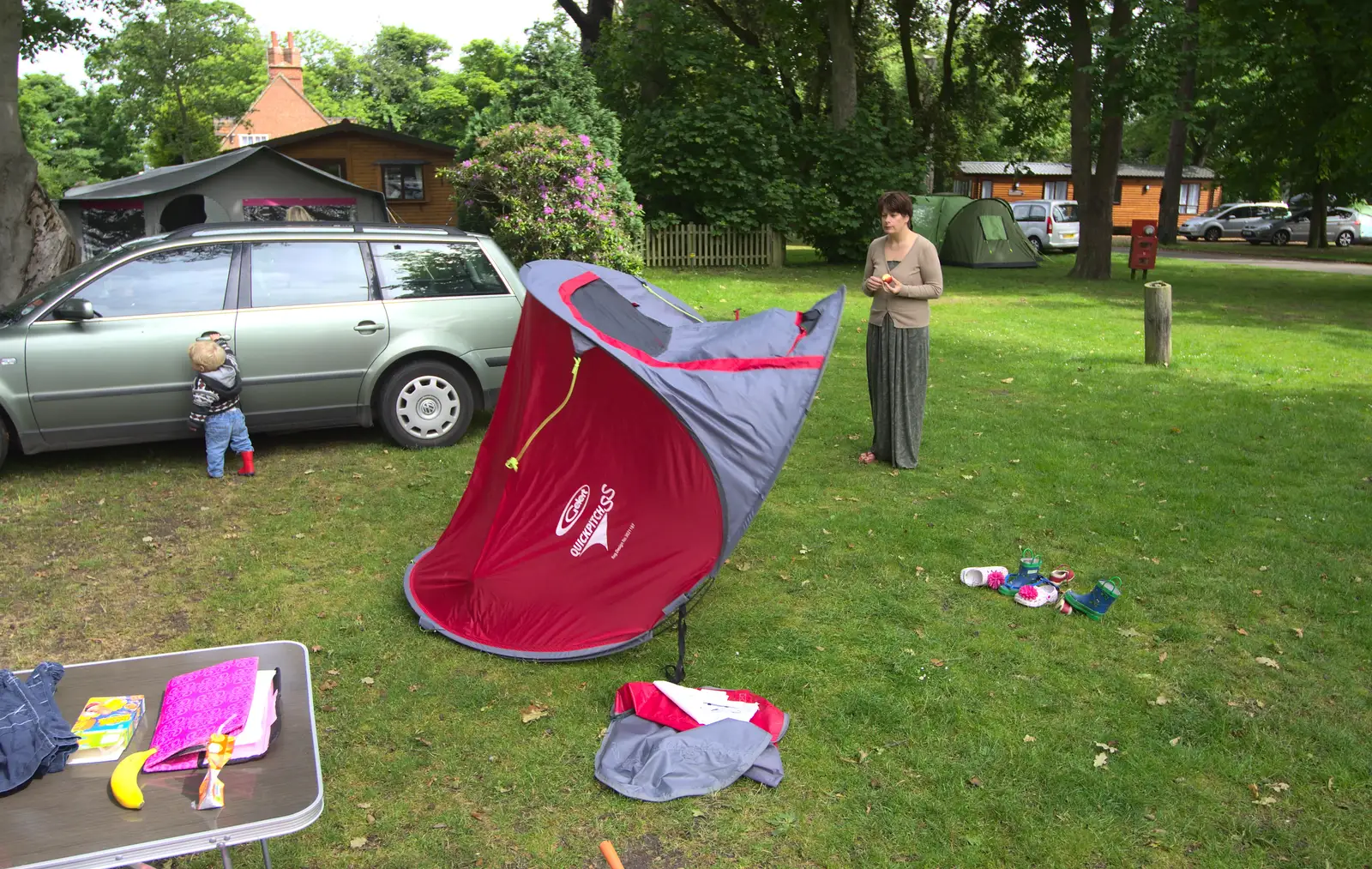 The older ones roll around in a tent, from Petrol Station Destruction, and a Cliff House Camping Trip, Southwark and Dunwich, Suffolk - 30th June 2013