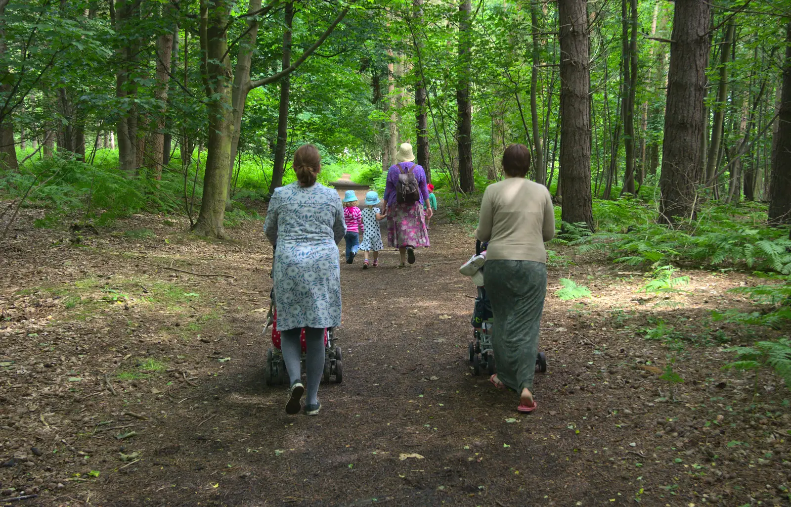 Walking through the woods on the way to Dunwich, from Petrol Station Destruction, and a Cliff House Camping Trip, Southwark and Dunwich, Suffolk - 30th June 2013