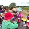 Fish and Chips at the café in the car park, Petrol Station Destruction, and a Cliff House Camping Trip, Southwark and Dunwich, Suffolk - 30th June 2013