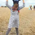 Isobel and Harry in the wind, Petrol Station Destruction, and a Cliff House Camping Trip, Southwark and Dunwich, Suffolk - 30th June 2013