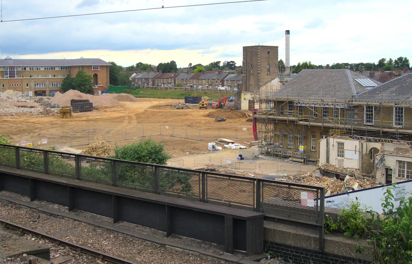 Only a few Marconi buildings remain, from Marconi's Demolition and Brome Village Fete, Chelmsford and Brome, Suffolk - 6th July 2013