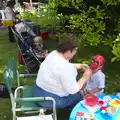 Fred gets his face painted, Marconi's Demolition and Brome Village Fete, Chelmsford and Brome, Suffolk - 6th July 2013