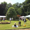 Gazebos on Sue Prior's lawn, Marconi's Demolition and Brome Village Fete, Chelmsford and Brome, Suffolk - 6th July 2013